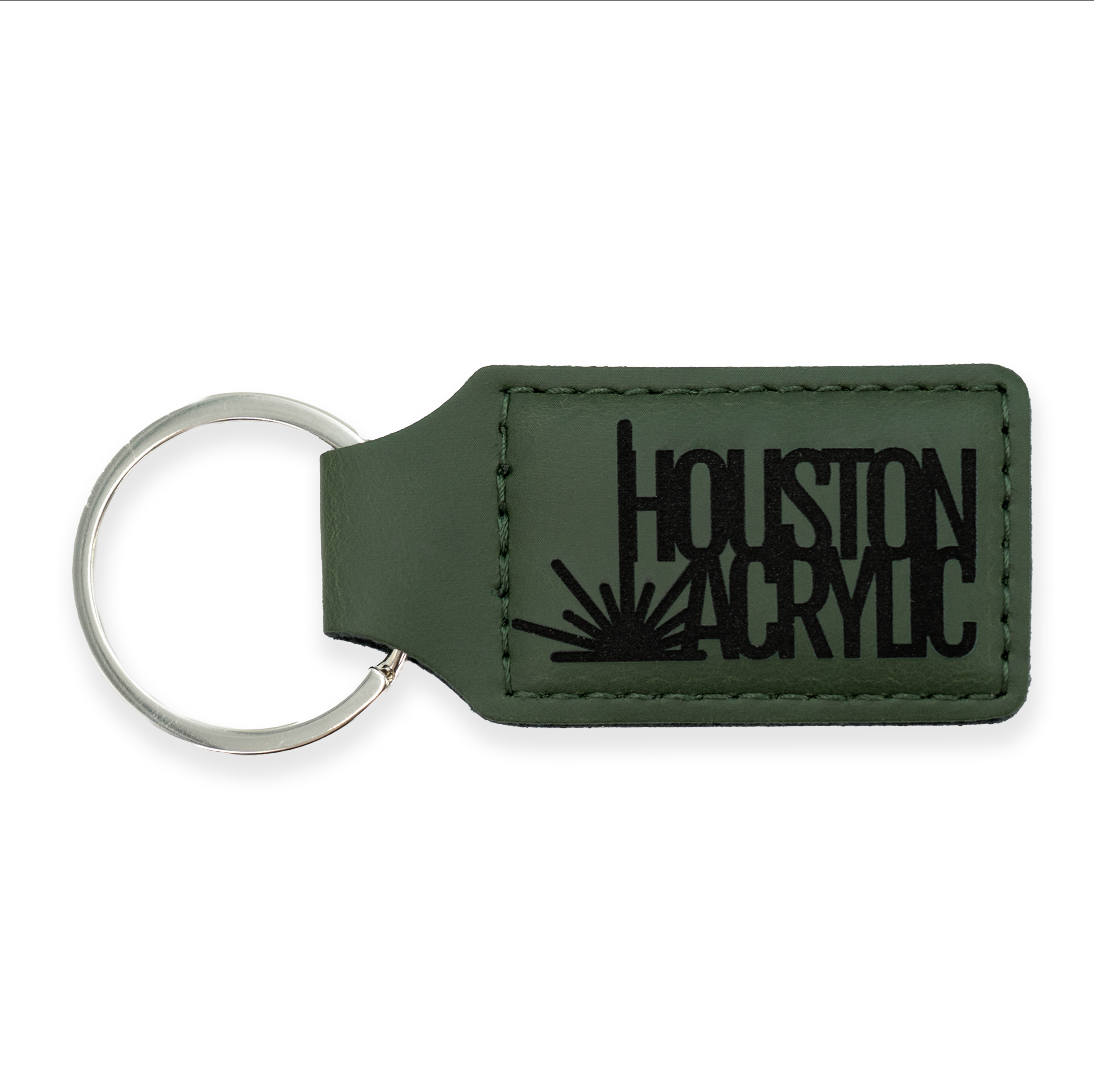 Signature Forest Green/Black MakerLeatherette Keychain