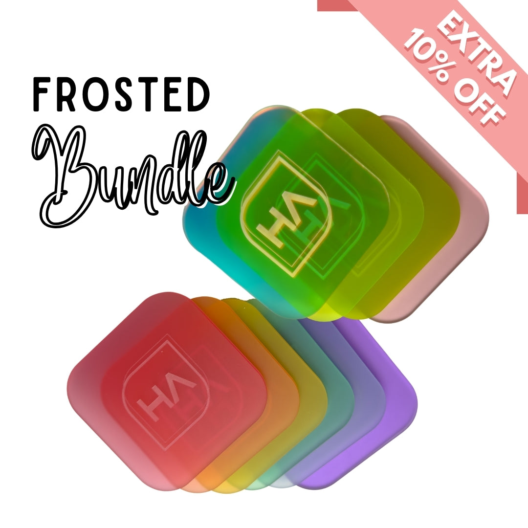 1/8" Frosted Cast Acrylic Sheet Bundle
