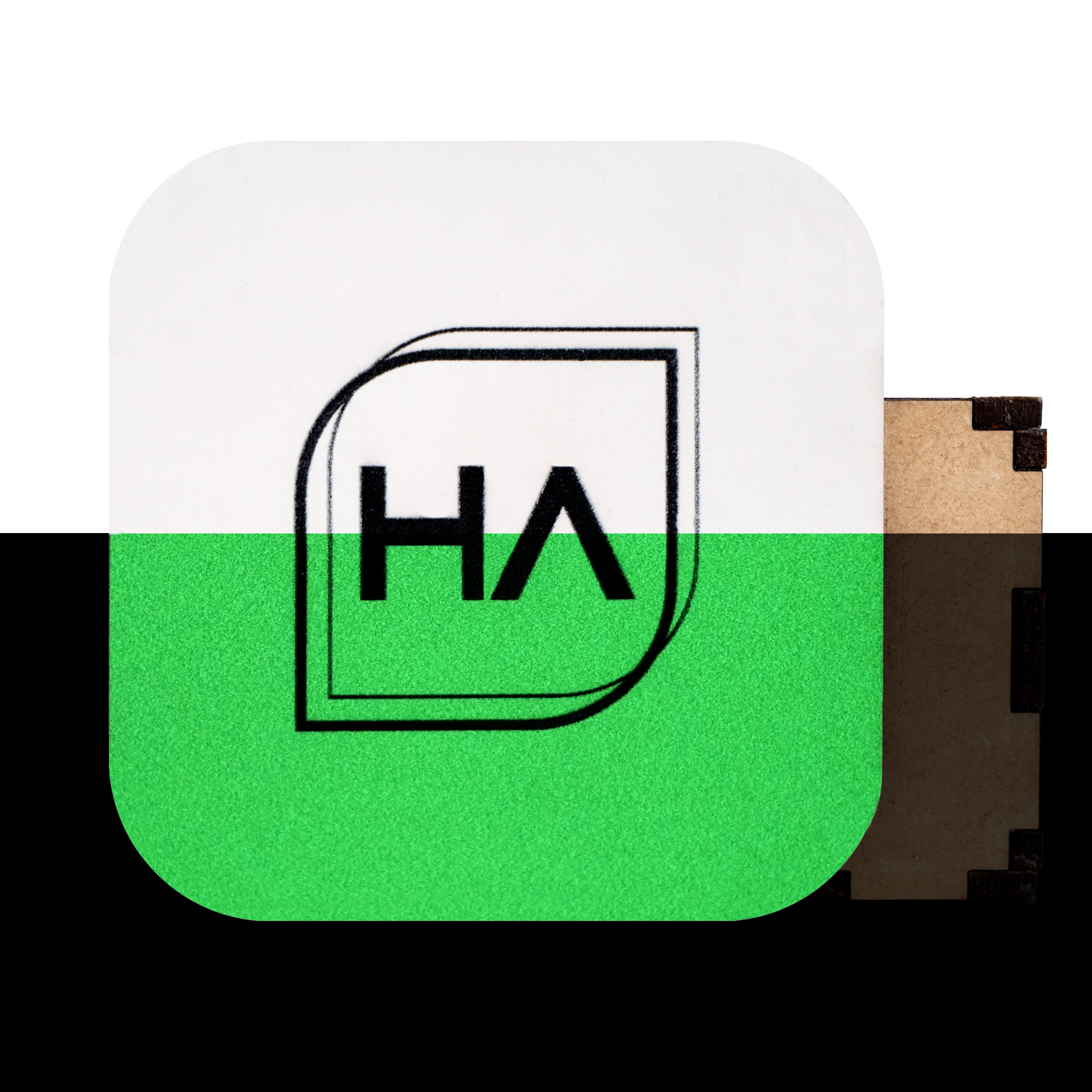 Glow-In-The-Dark/Black MakerLeatherette Laserable Leatherette Sheet