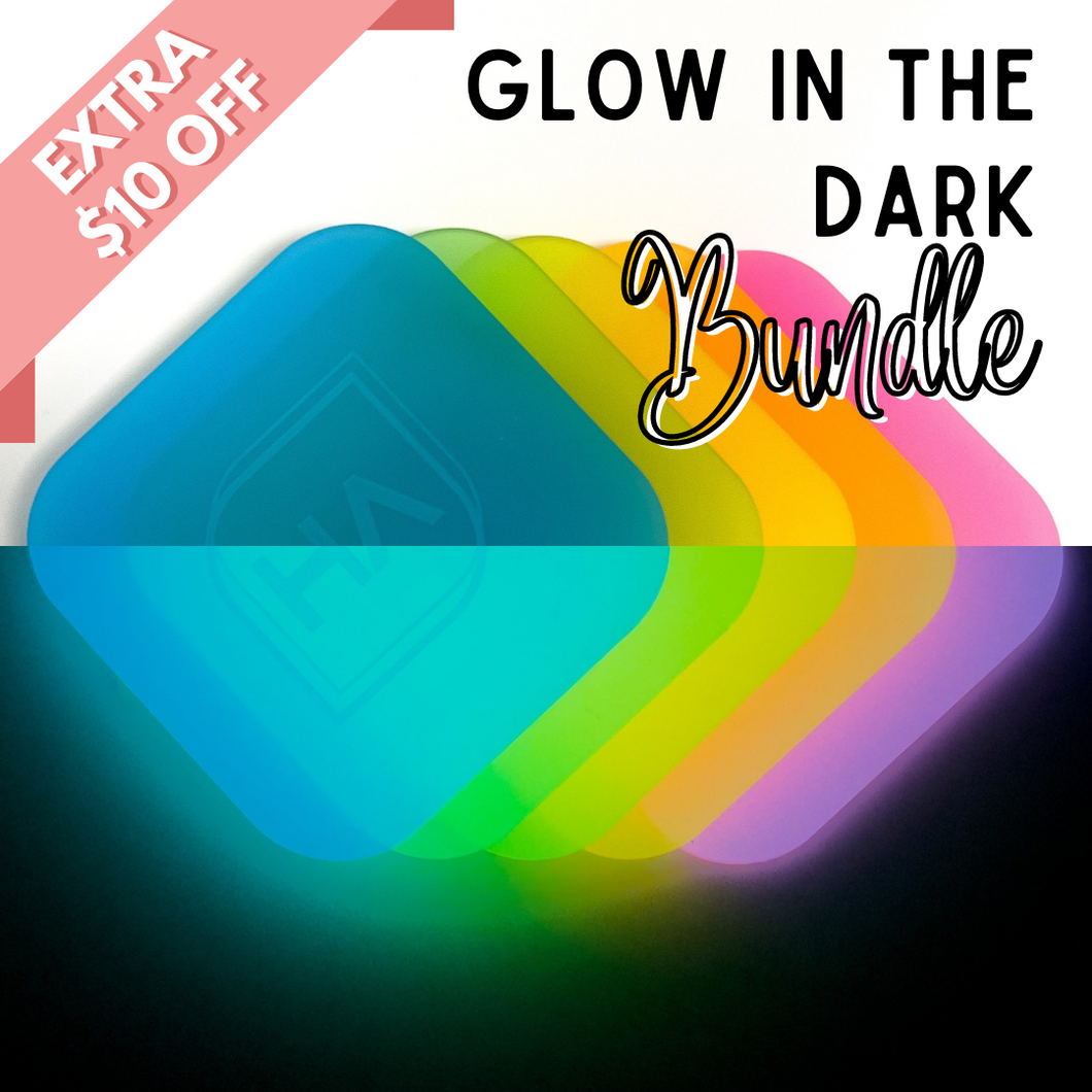 Glow in the dark acrylic sheet bundle