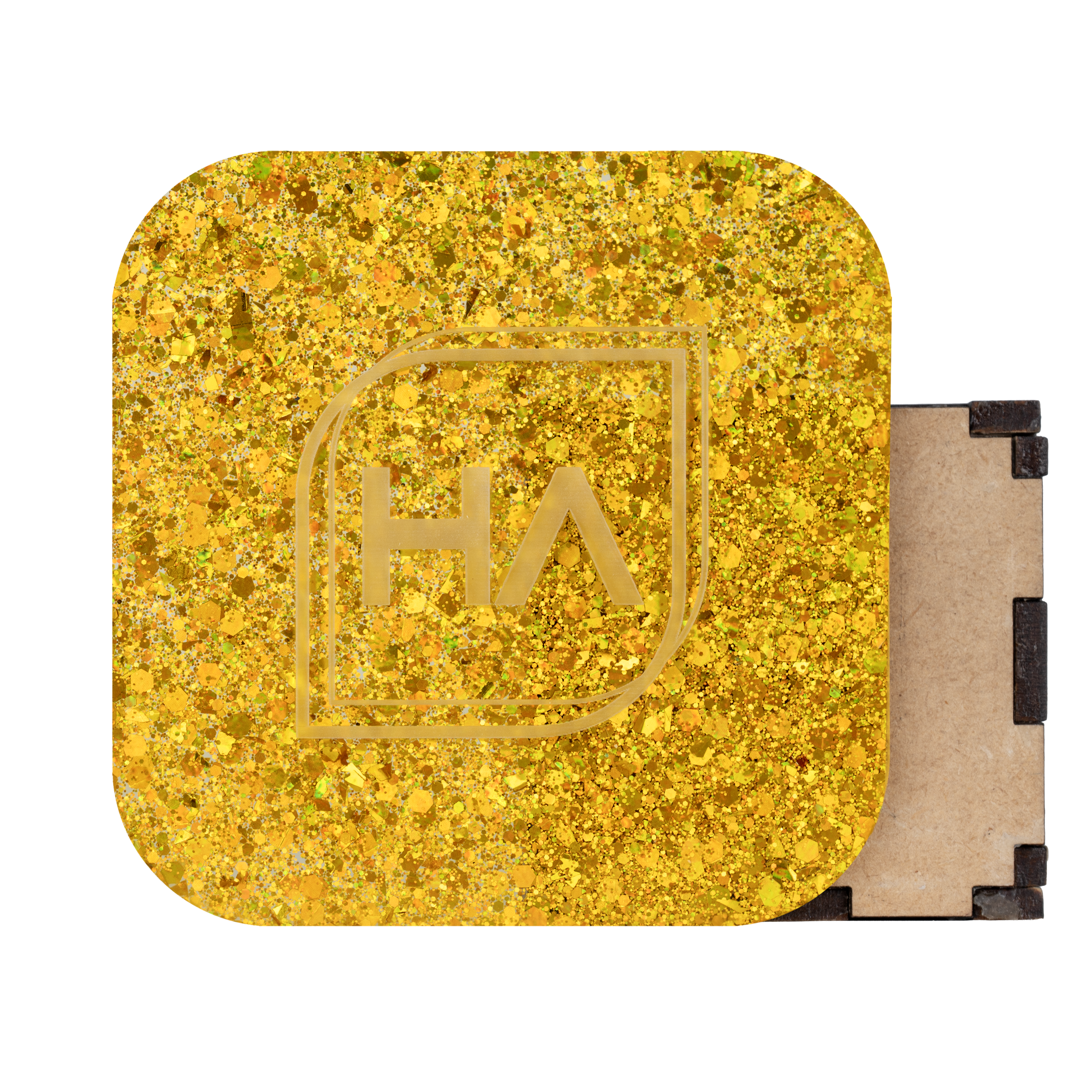 1/8" Gold Sparkle Confetti Cast Acrylic Sheet