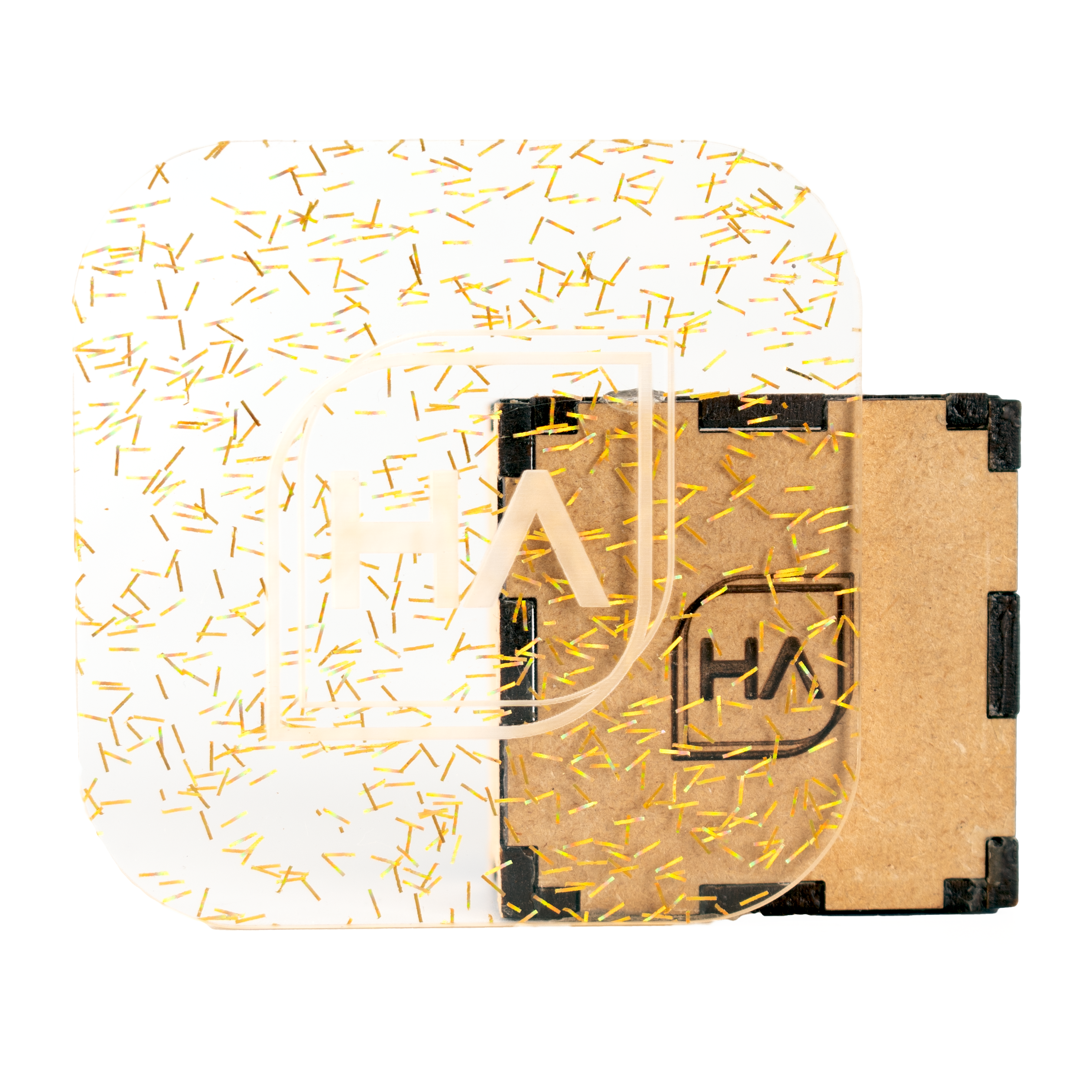 1/8" Gold Iridescent Tinsel Cast Acrylic Sheet