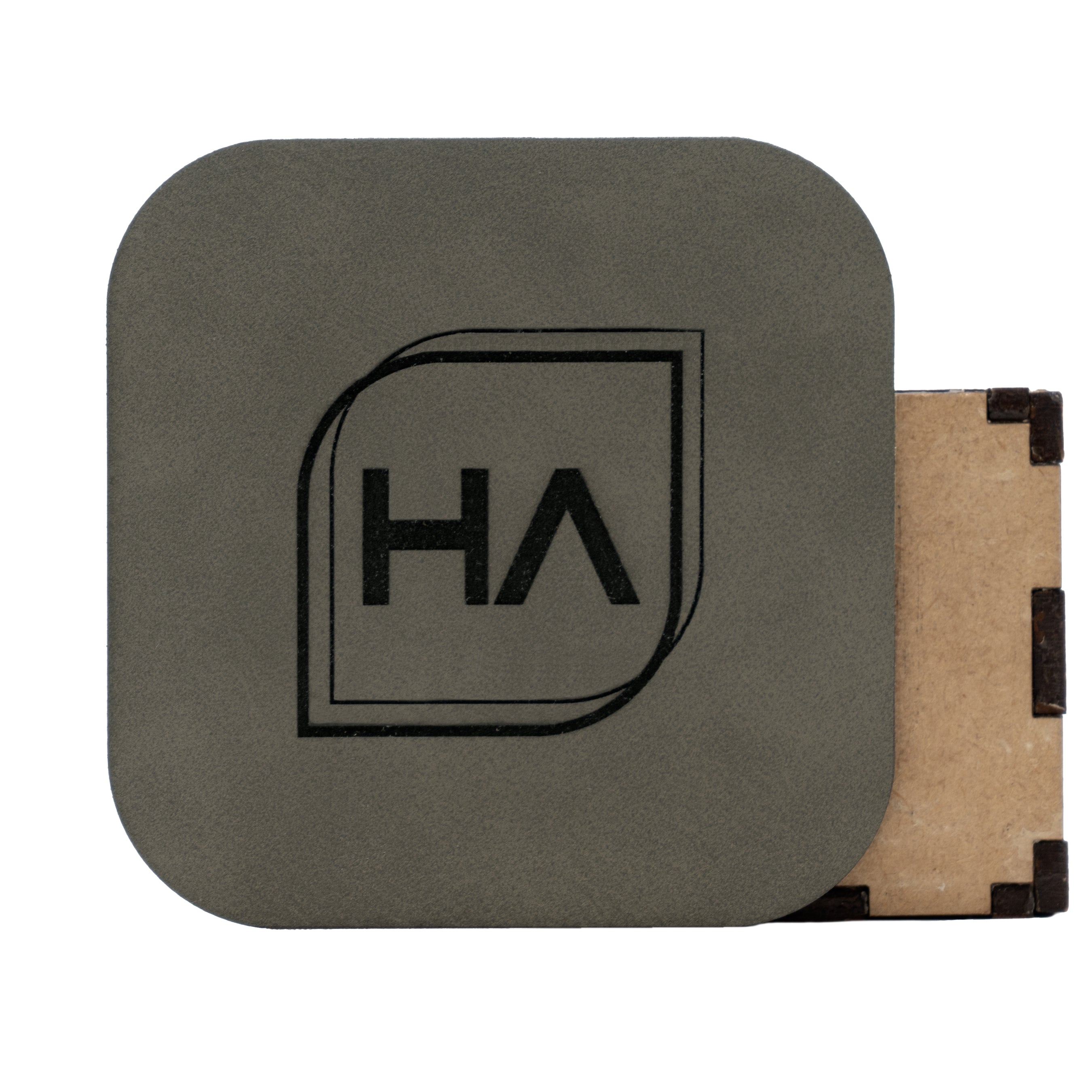 Gray to Black MakerLeatherette Laserable Leatherette Sheet