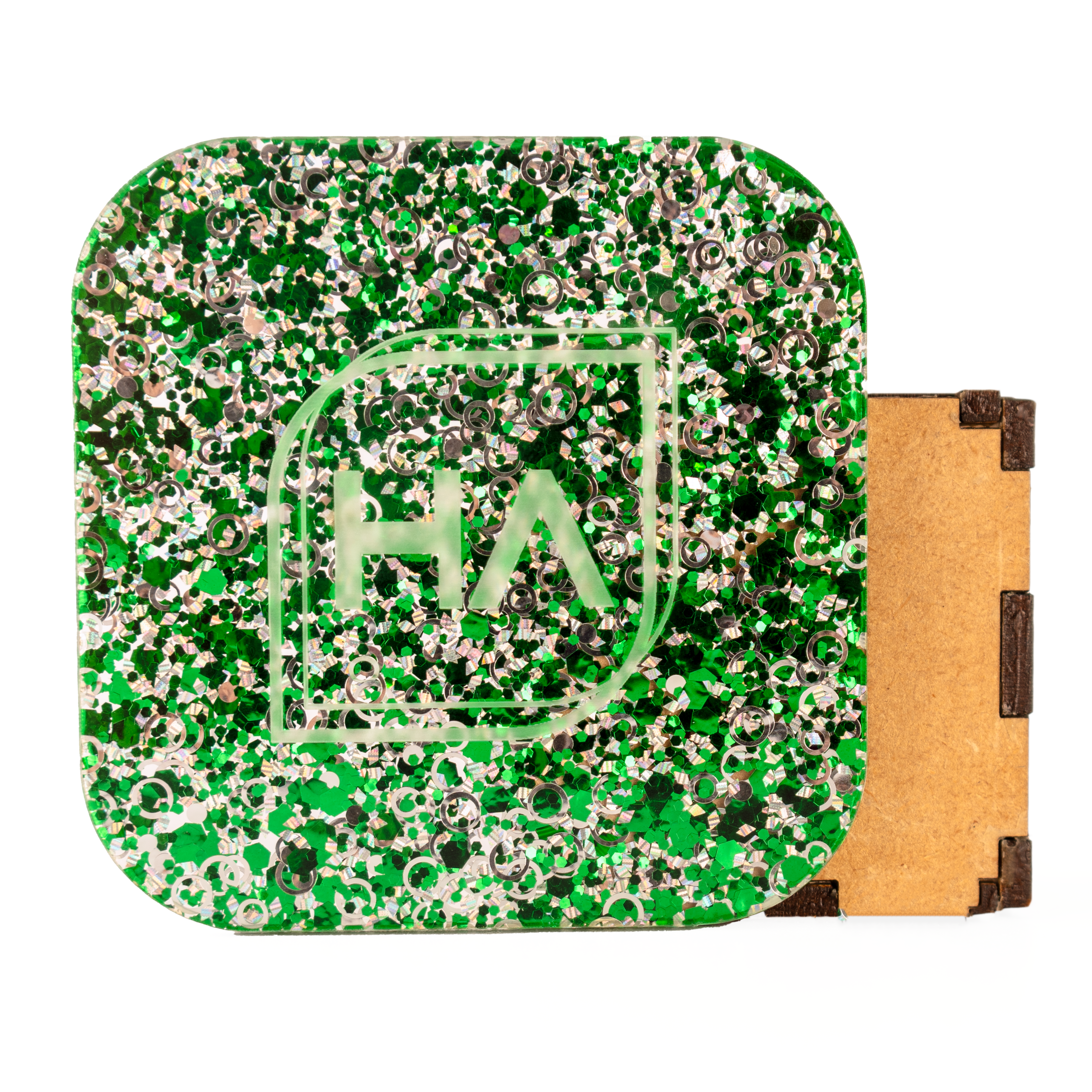 1/8" Green Festive Confetti Cast Acrylic Sheet
