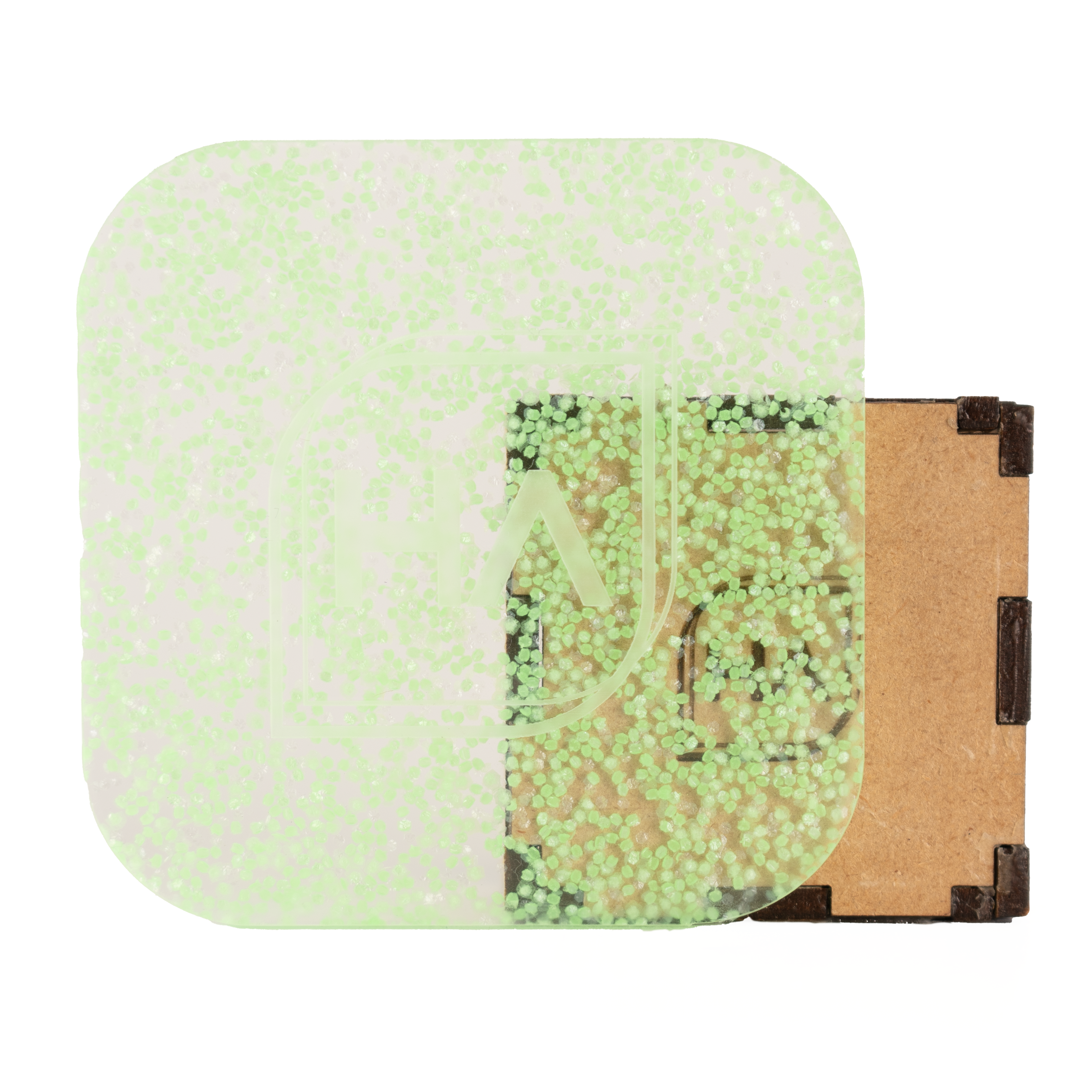 1/8" Green Glow in the Dark Glitter Cast Acrylic Sheet