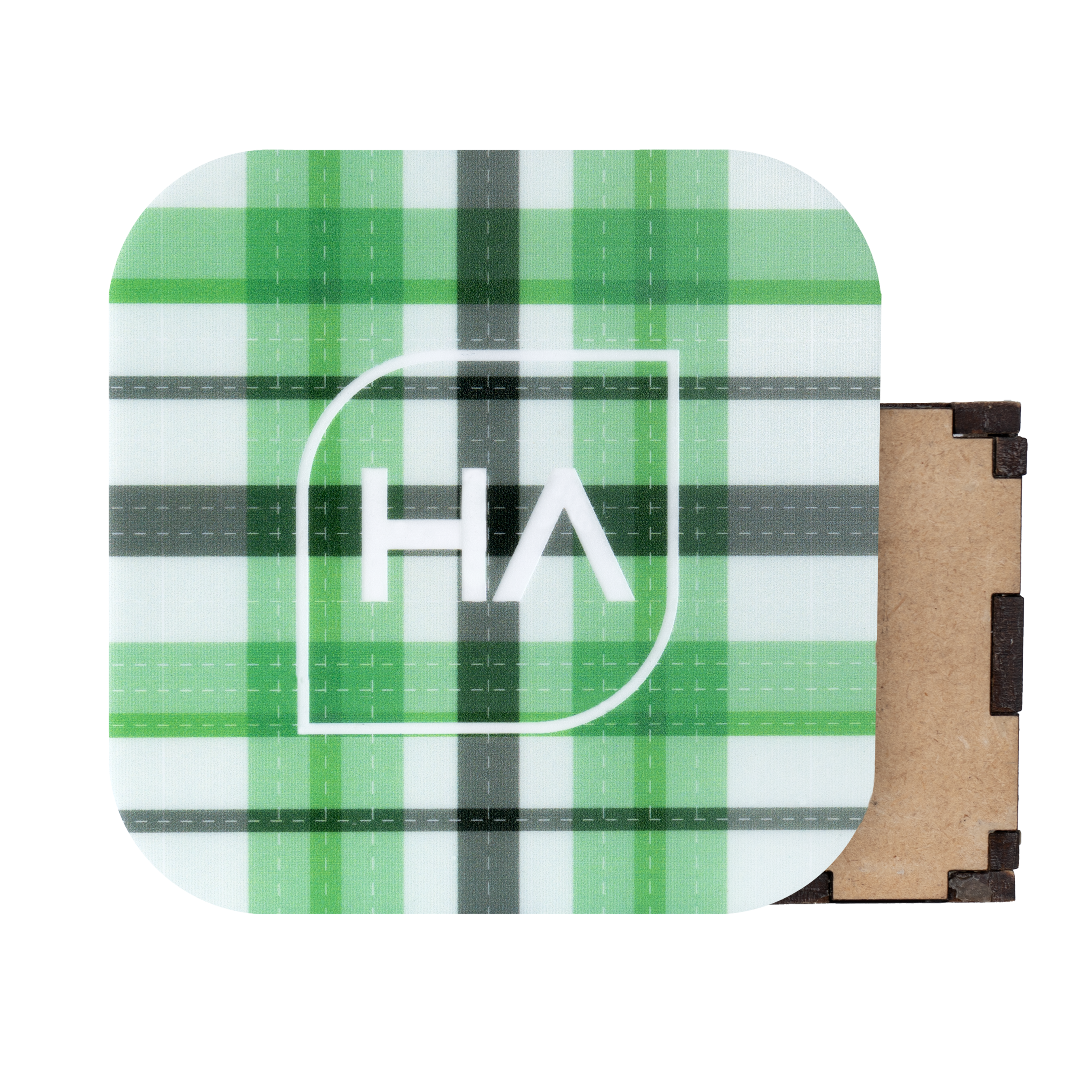 1/8" Green Plaid MakerPrint Cast Acrylic Sheet