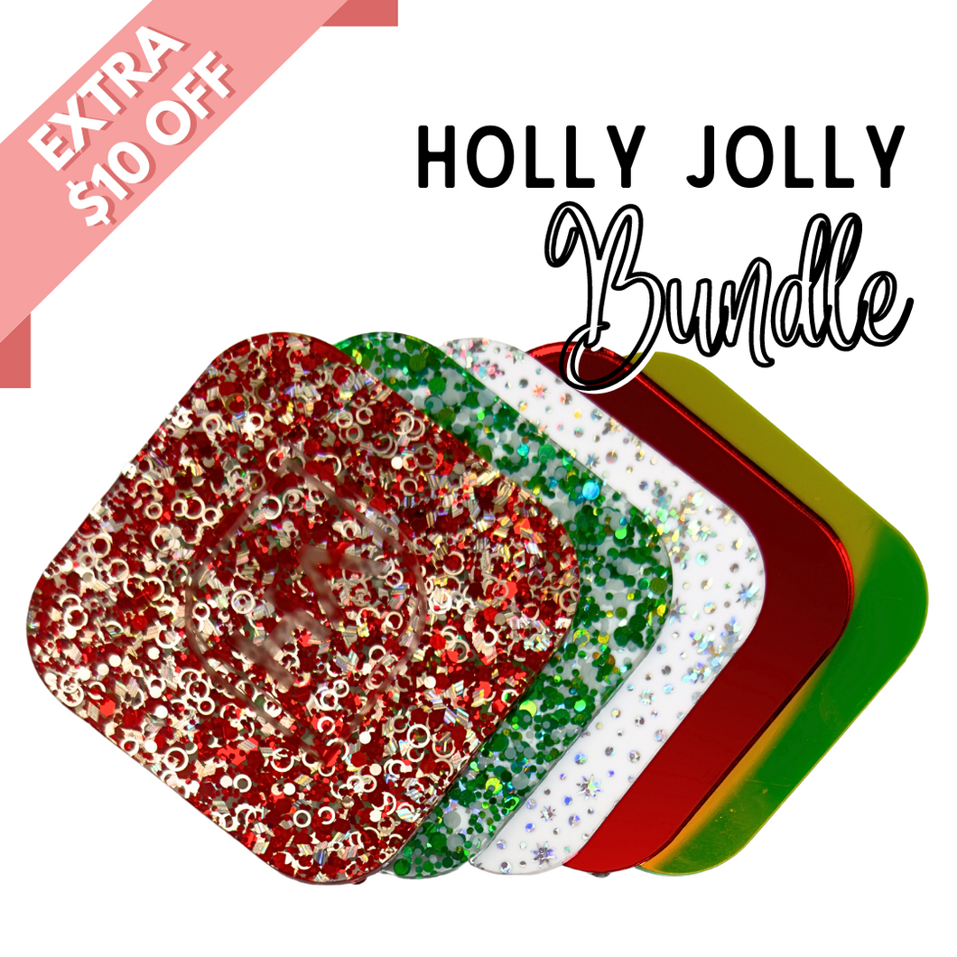 Holly Jolly Acrylic Sheet Bundle