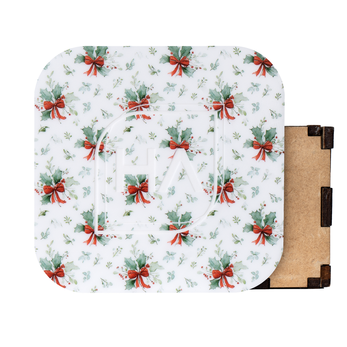 Holly and Bows MakerPrint laser cutting and laser engraving sheet material