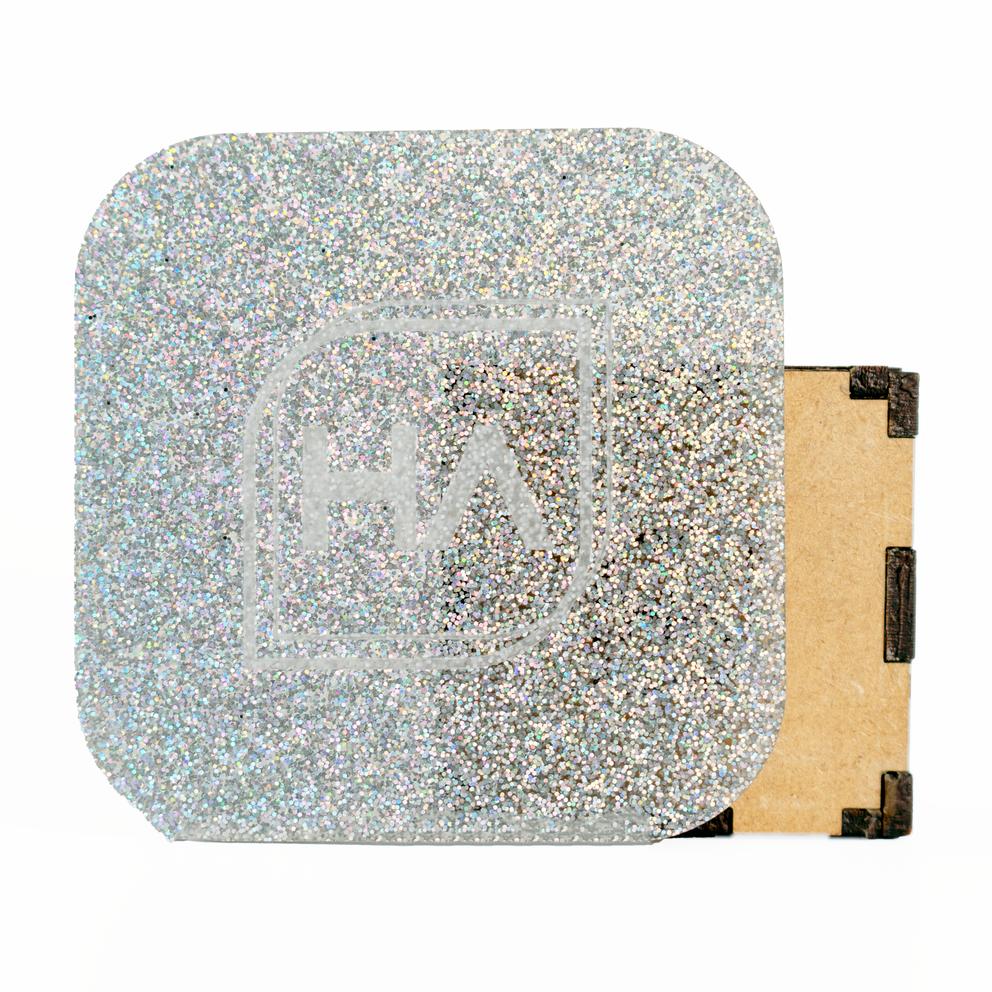 1/8" Holographic Silver Glitter Cast Acrylic Sheet