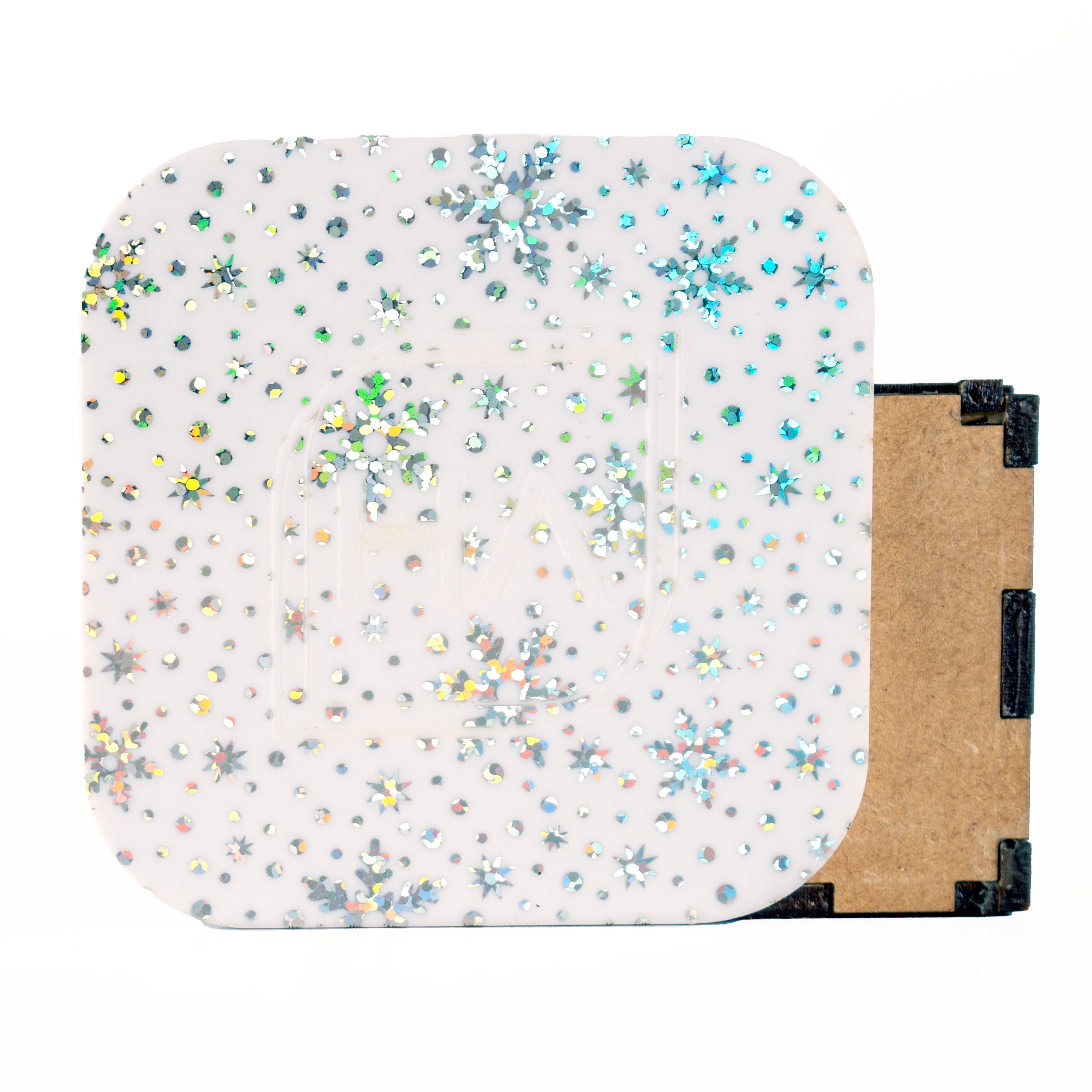 1/8" Holographic White as Snow Iridescent Acrylic Sheet