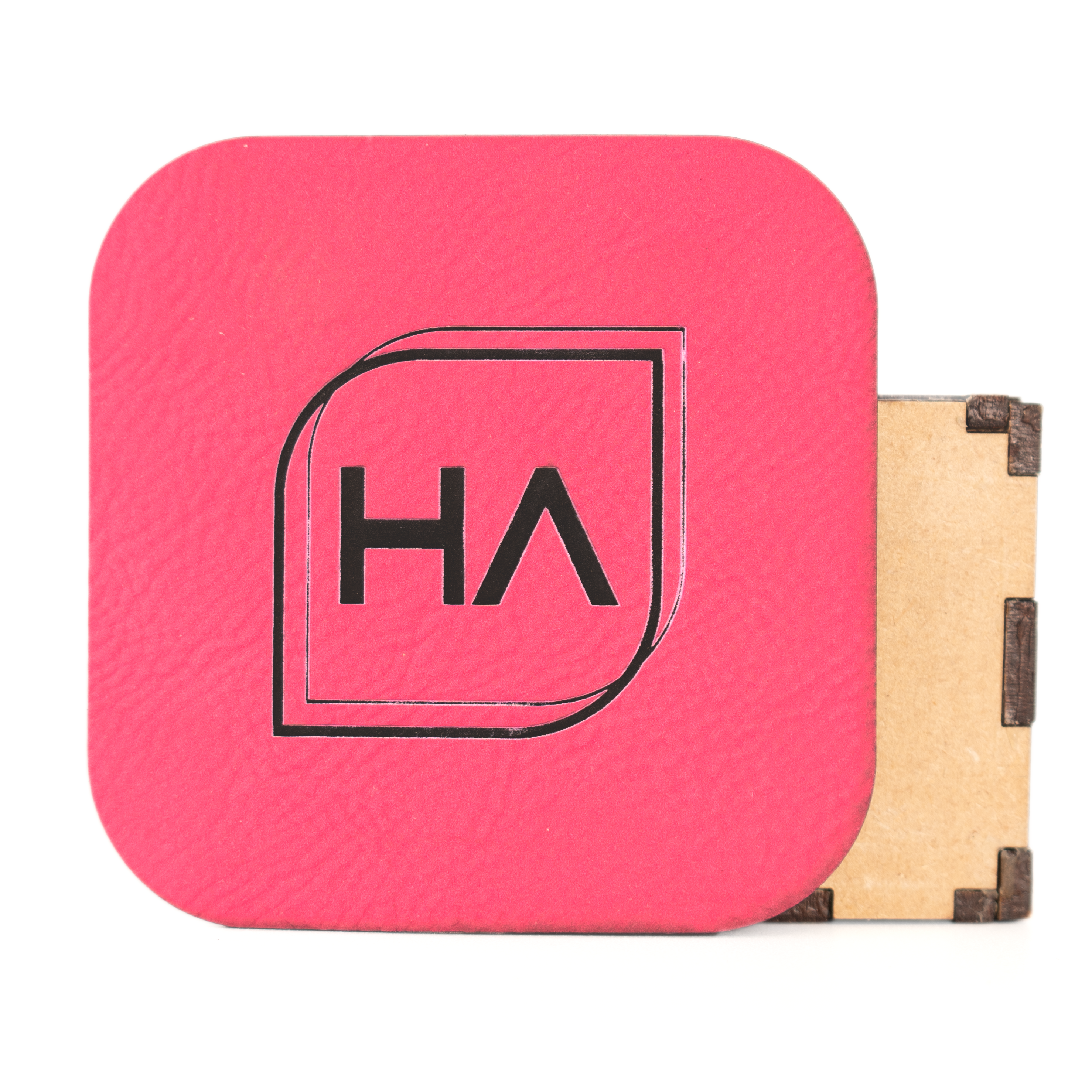 Hot Pink to Black Laserable Leatherette Sheet