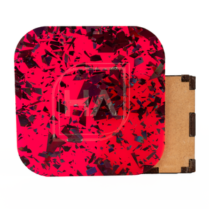 1/8" Hot Pink and Black Holographic Flake Cast Acrylic Sheet
