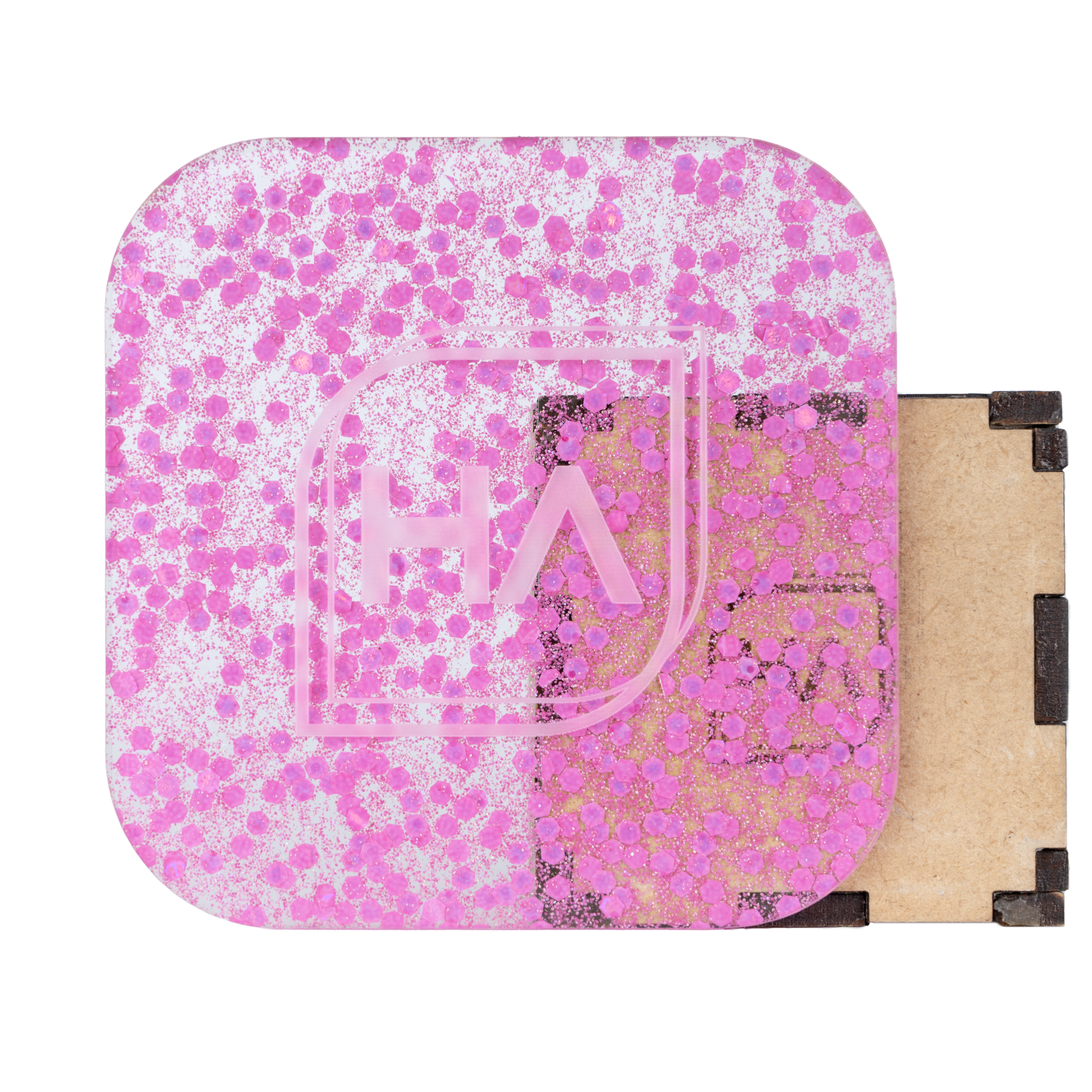 1/8" Hot Pink Fizz Confetti Cast Acrylic Sheet