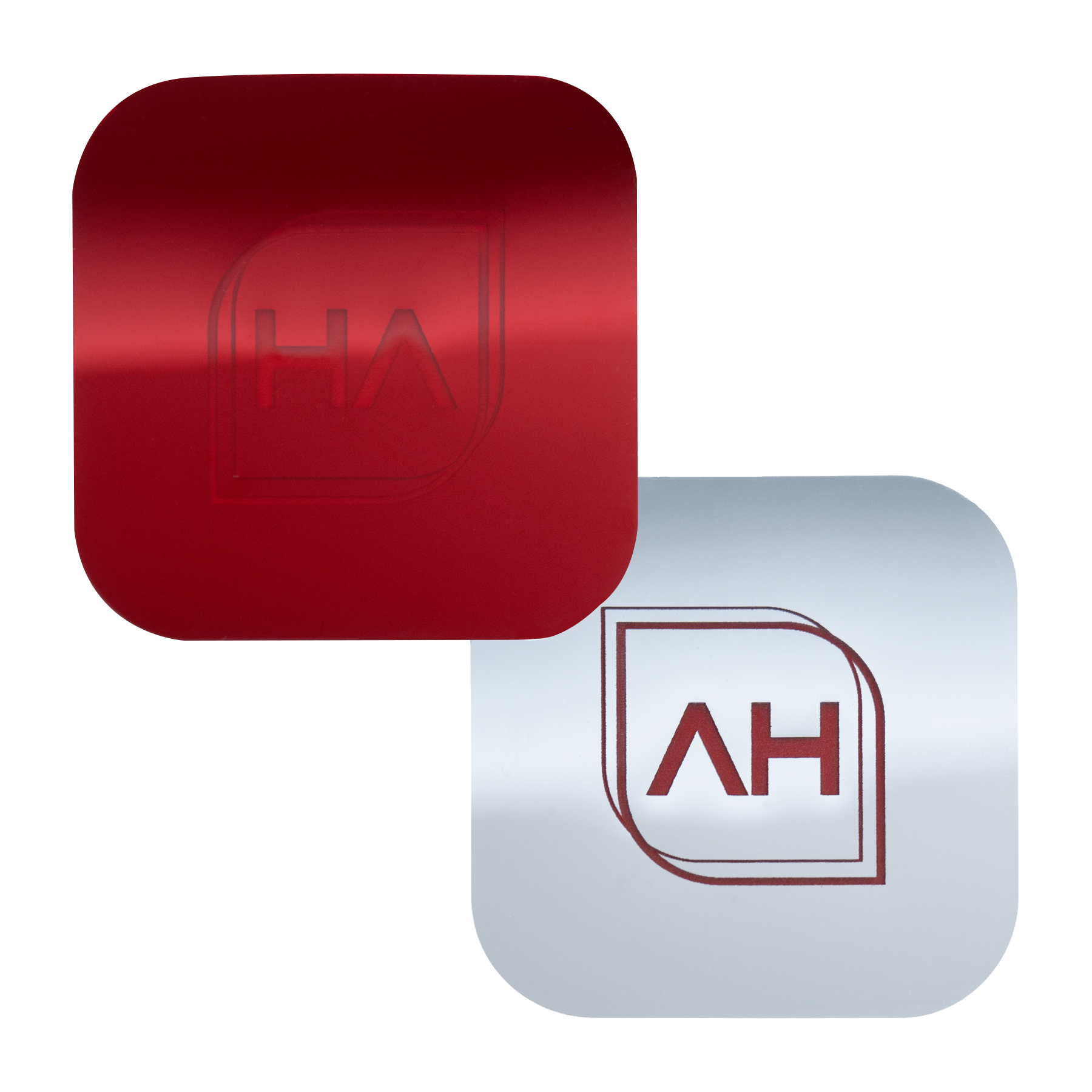 Flex Double-Sided Silver/Bright Red Mirror Acrylic Sheet