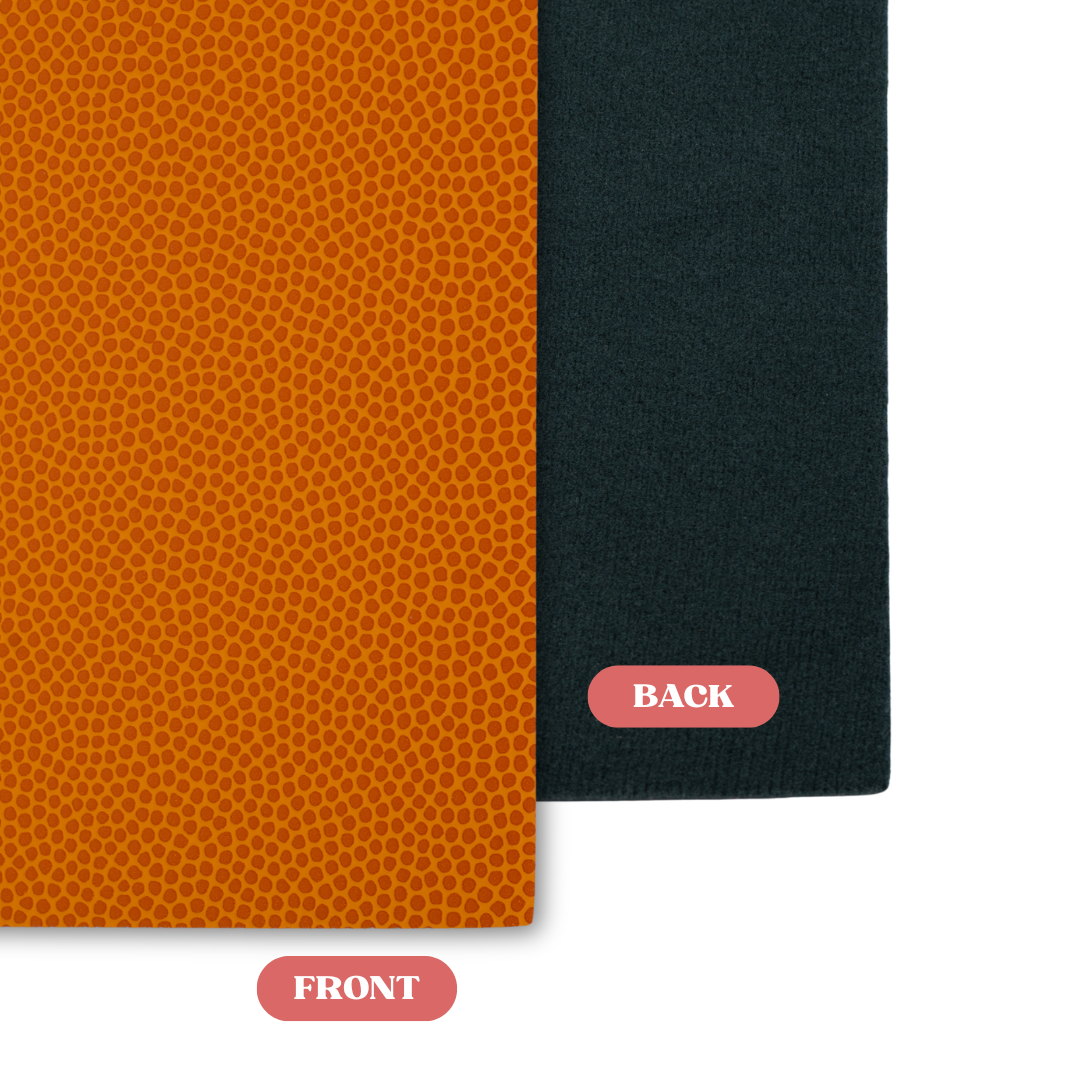 Textured Basketball Orange/Black MakerLeatherette Sheet