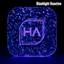 Load image into Gallery viewer, Blacklight reactive 1/8&quot; Iridescent Tinsel Cast Acrylic Sheet
