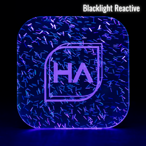 Blacklight reactive 1/8" Iridescent Tinsel Cast Acrylic Sheet