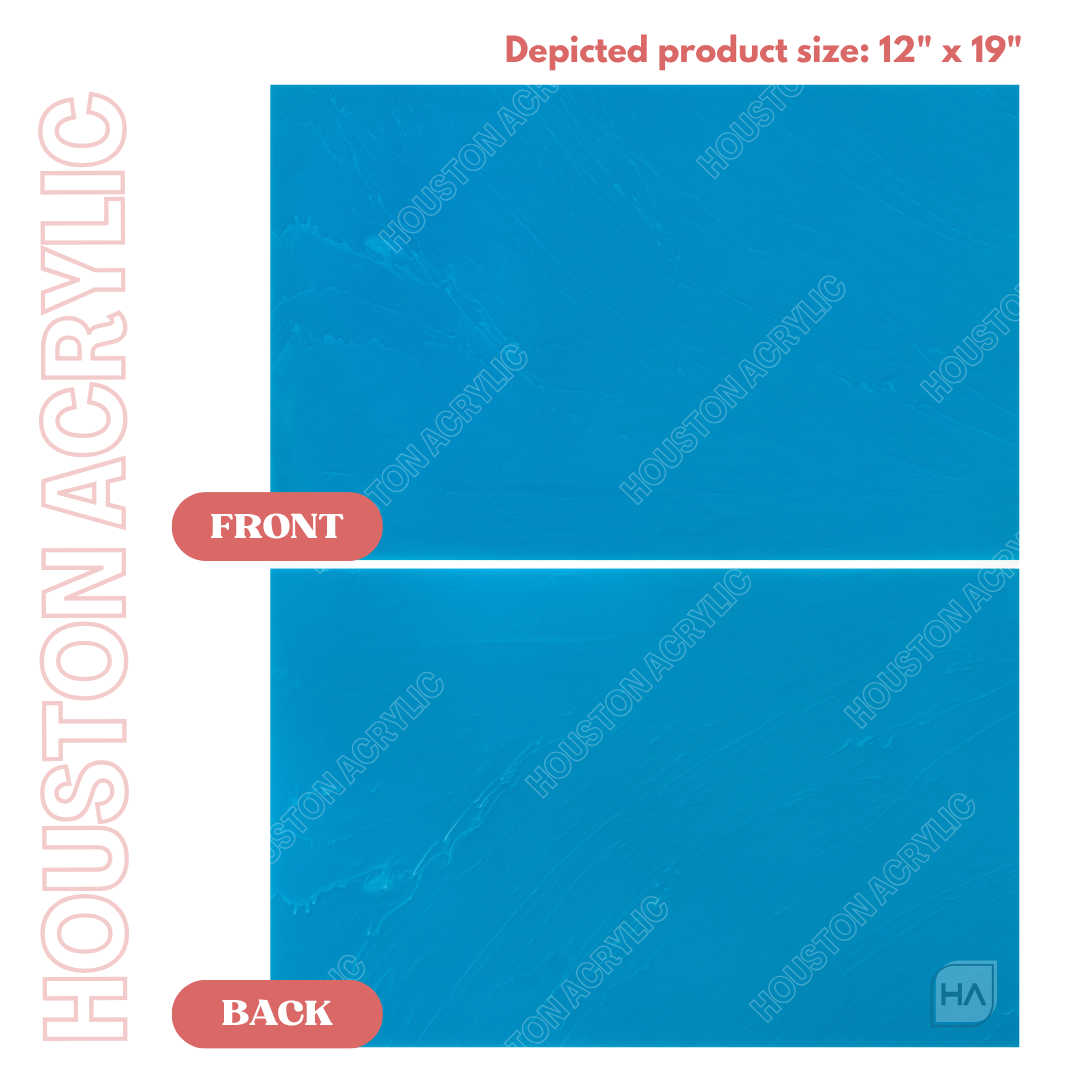 1/8" Lapis Quartz Cast Acrylic Sheet Front Vs Back Full Size Sheet View