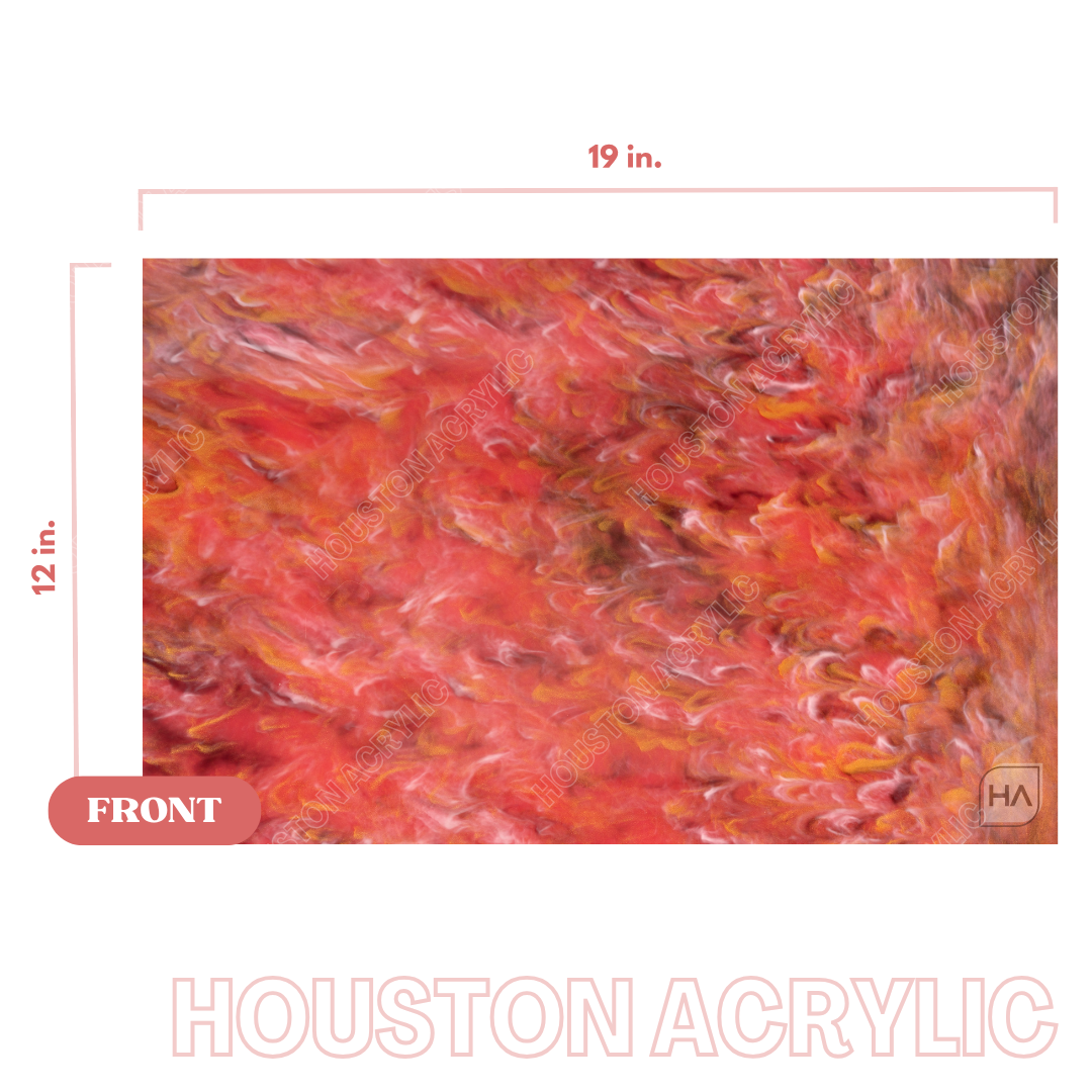 1/8" Luxe Rosè Cast Acrylic Sheet Full Size Sheet View