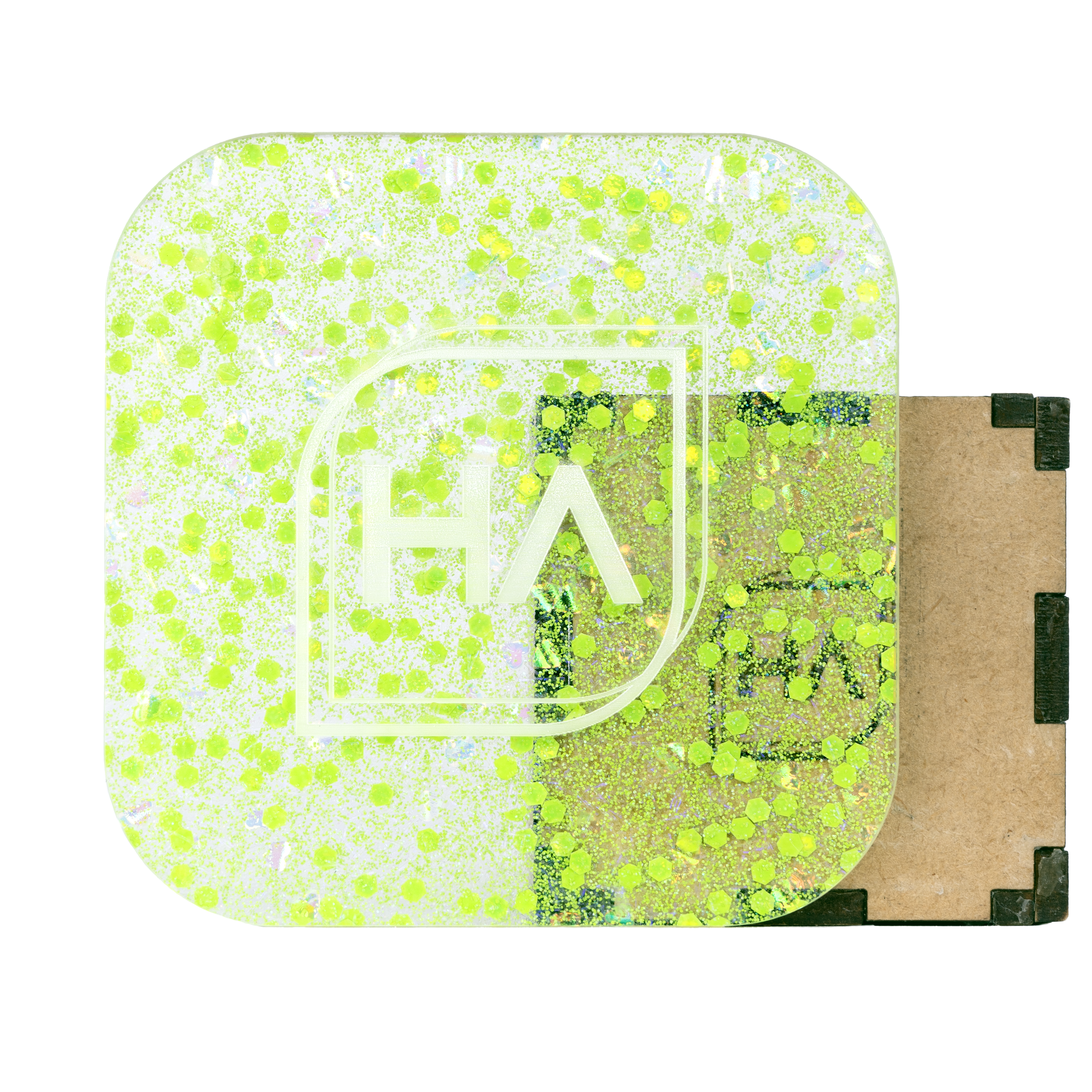 1/8" Lime Fizz Confetti Cast Acrylic Sheet