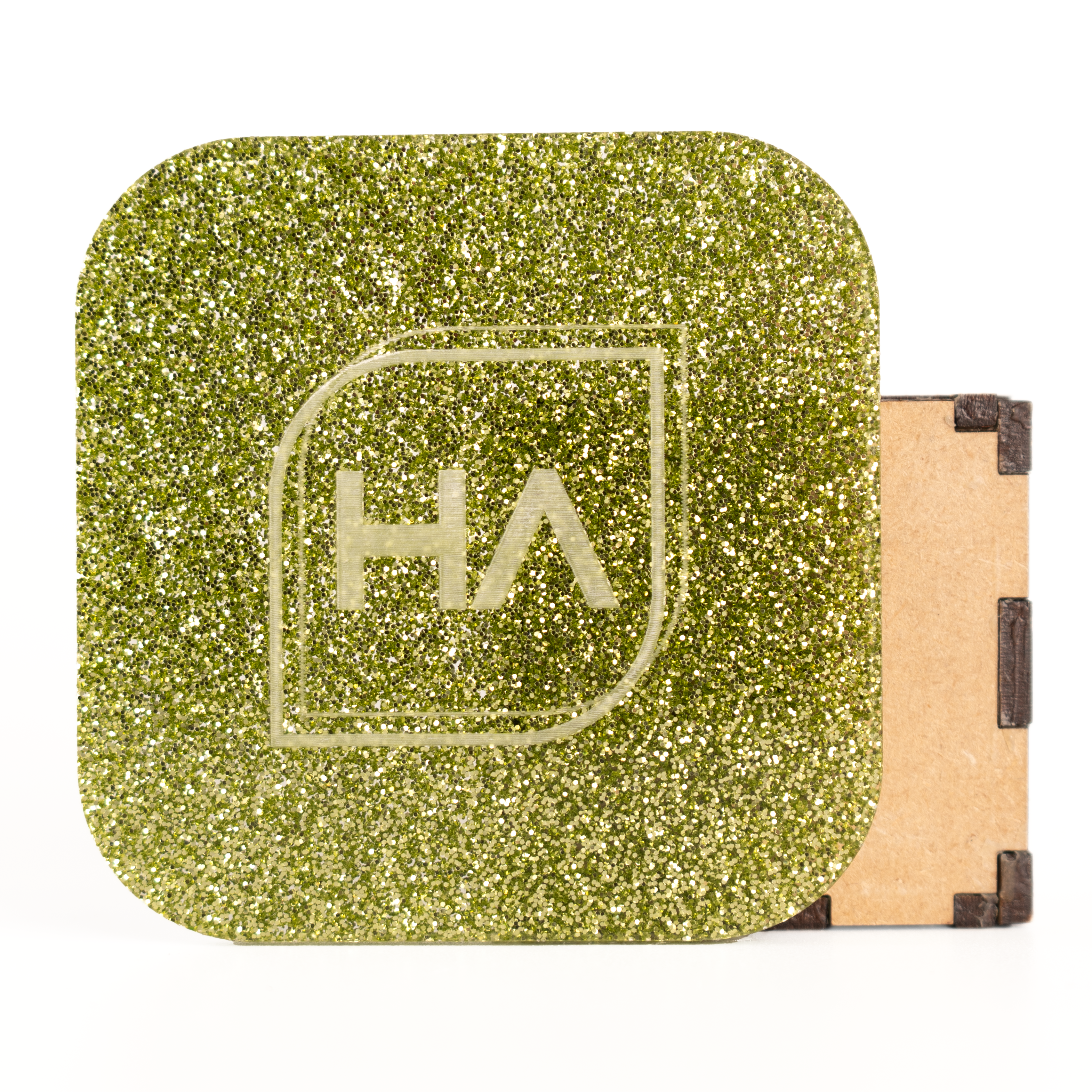 1/8" Lime Green Glitter Cast Acrylic Sheet