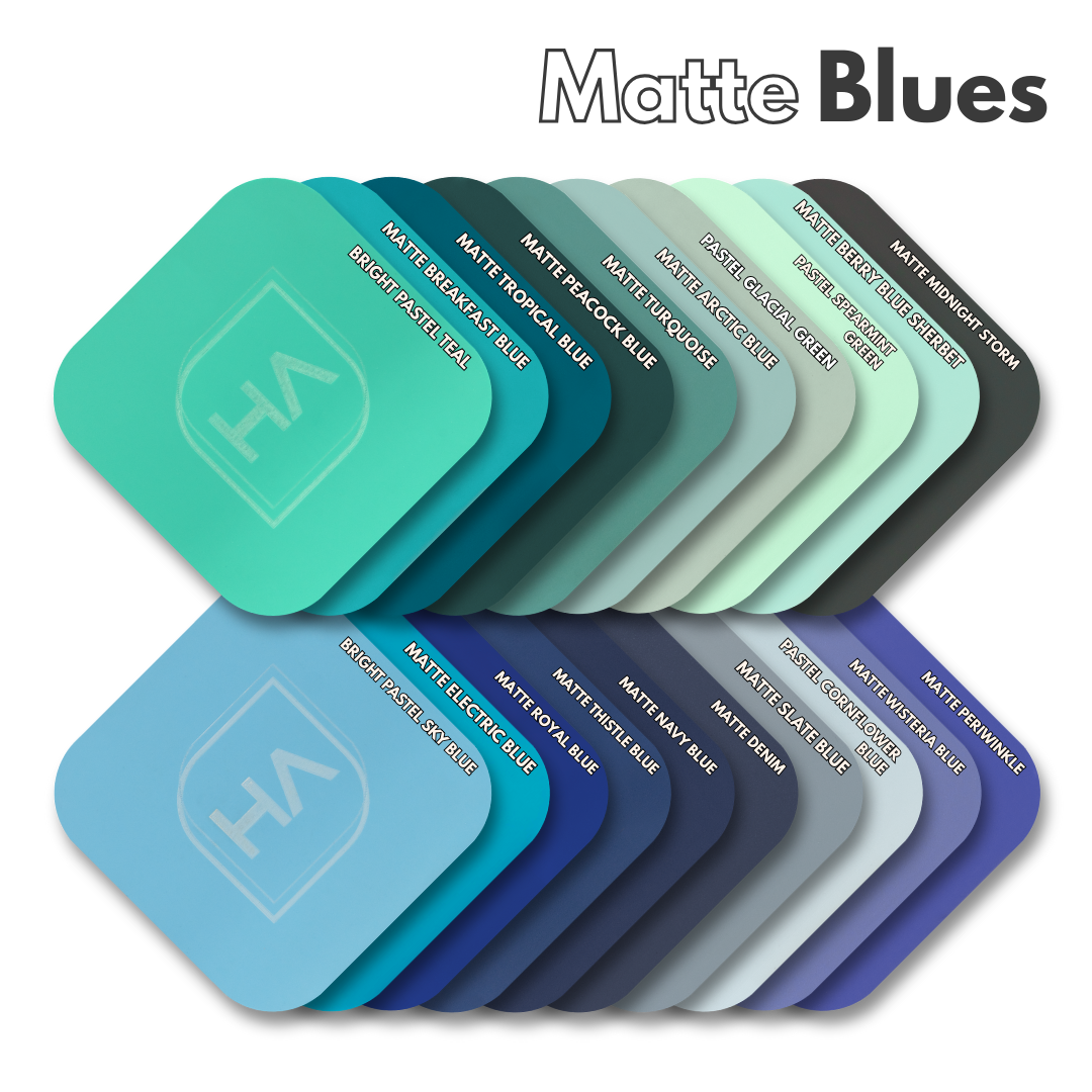 Matte Blue Acrylic Sheet Color Comparison