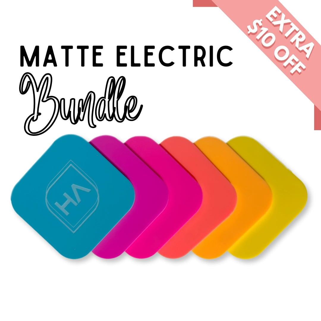 1/8" Matte Electric Cast Acrylic Sheet Bundle