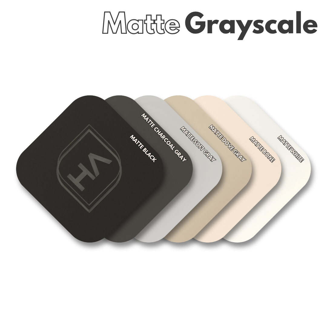 Matte Grayscale Acrylic Sheet Swatch Comparison