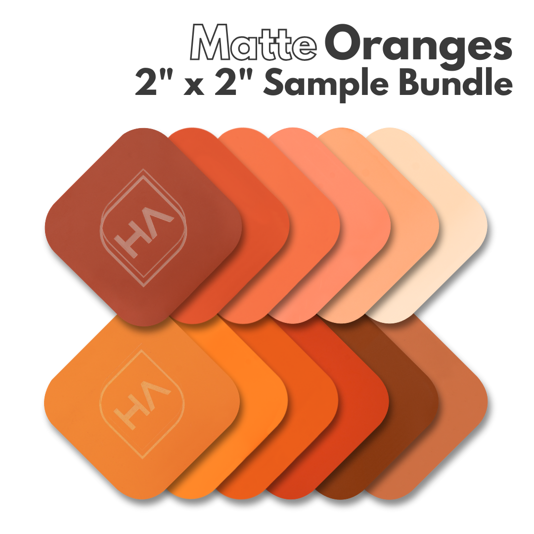 Matte Oranges 2" x 2" Sample Square Bundle
