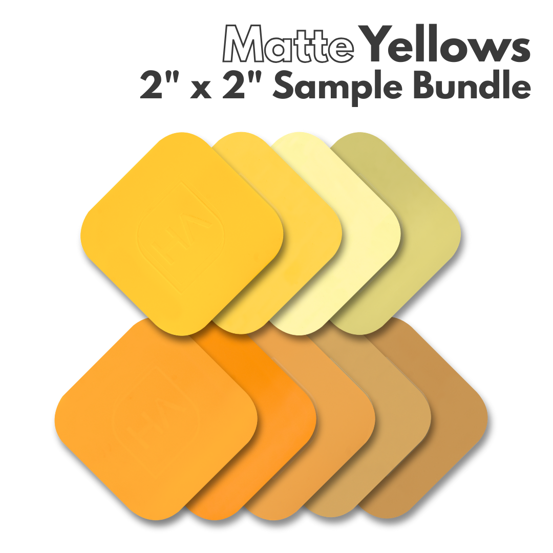 Matte Yellow Acrylic Sheet Sample Bundle