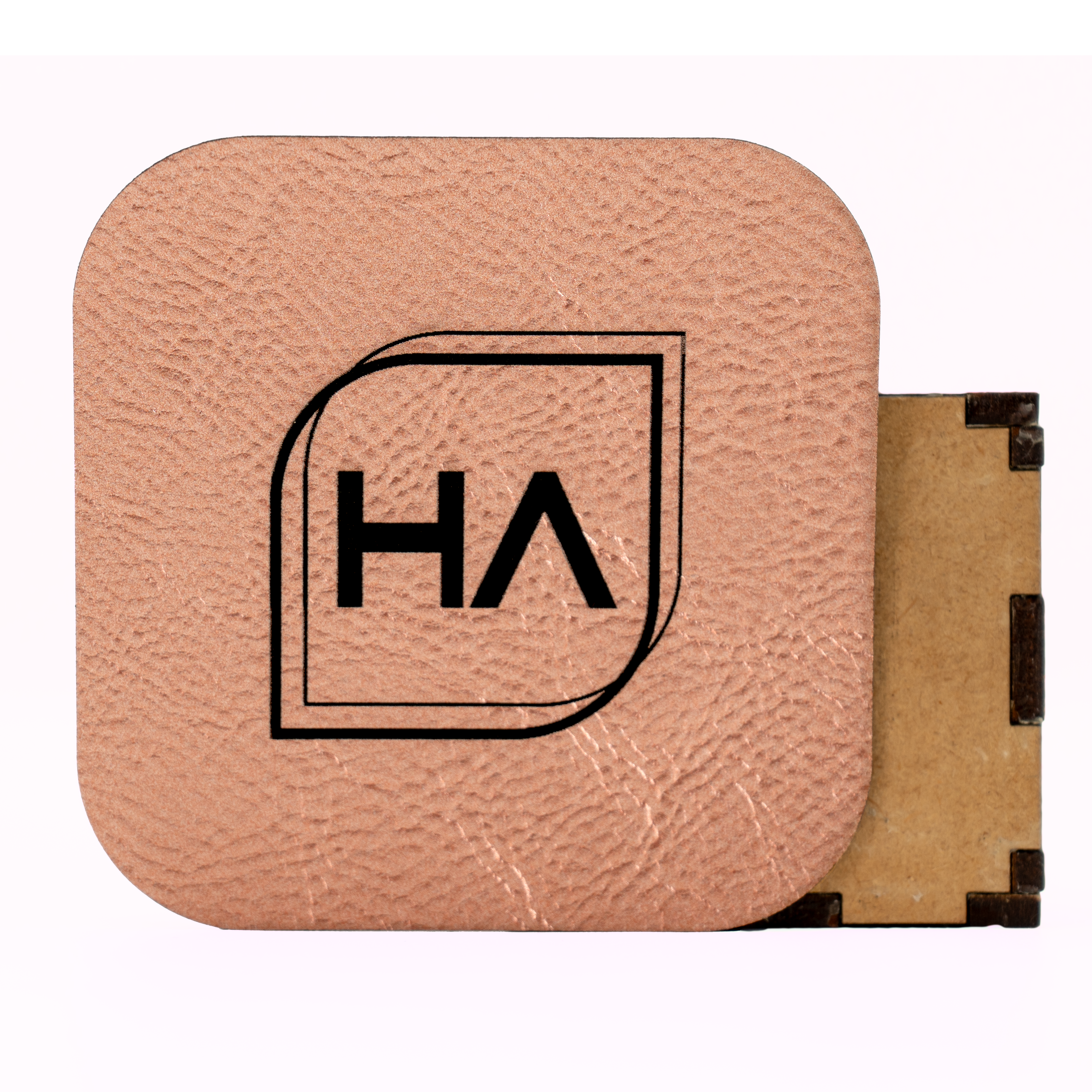 Metallic Rose Gold/Black MakerLeatherette Sheet