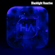 Load image into Gallery viewer, Blacklight reactive 1/8&quot; Midnight Blossom Cast Acrylic Sheet
