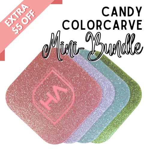 Mini Candy Colorcarve glitter acrylic sheet bundle