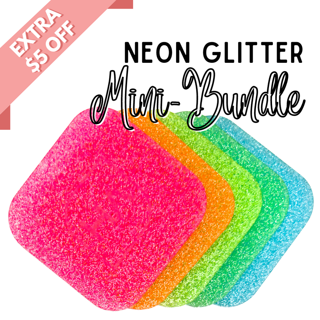 Mini Neon Glitters Acrylic Sheet Bundle