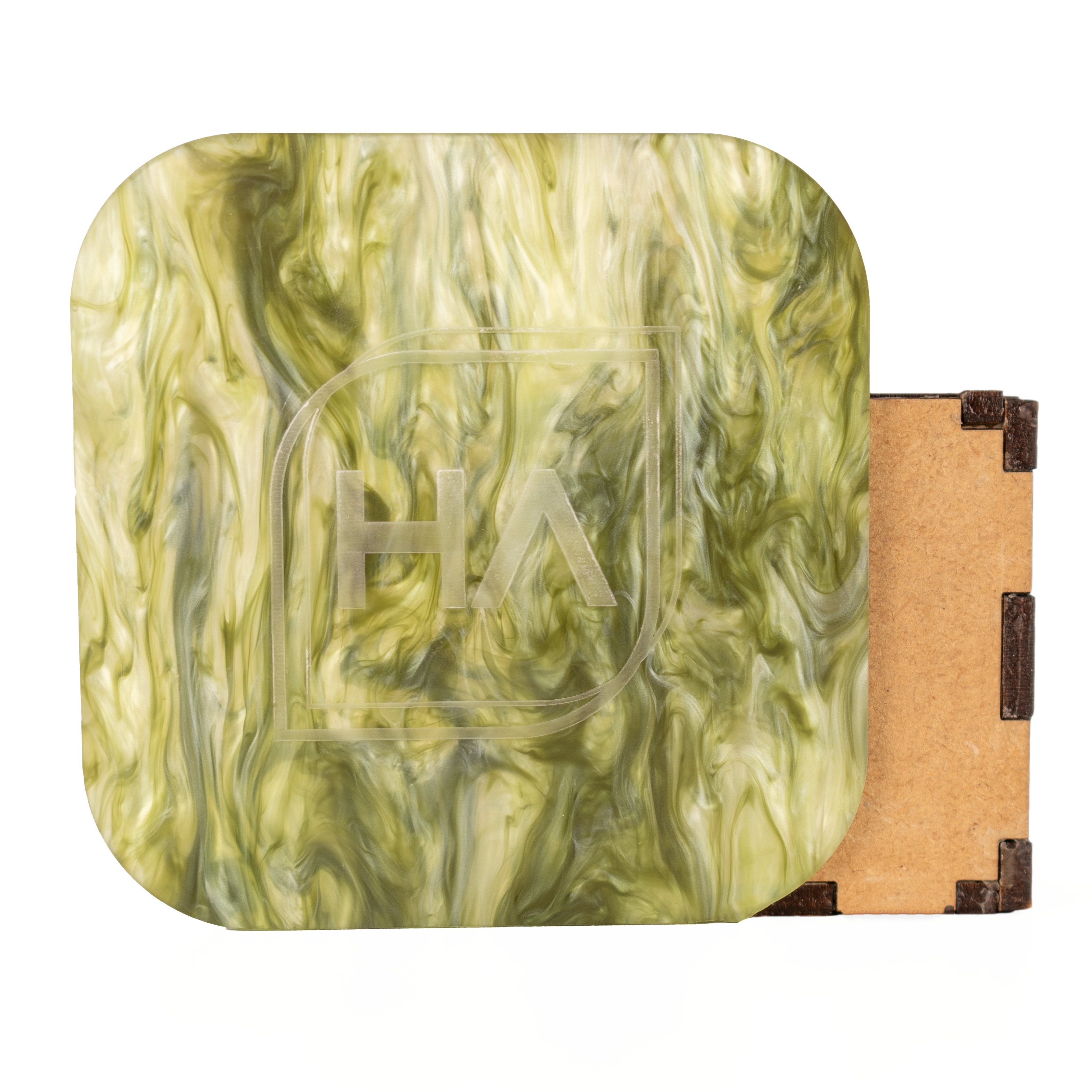 1/8" Moss Pearly Swirly Cast Acrylic Sheet