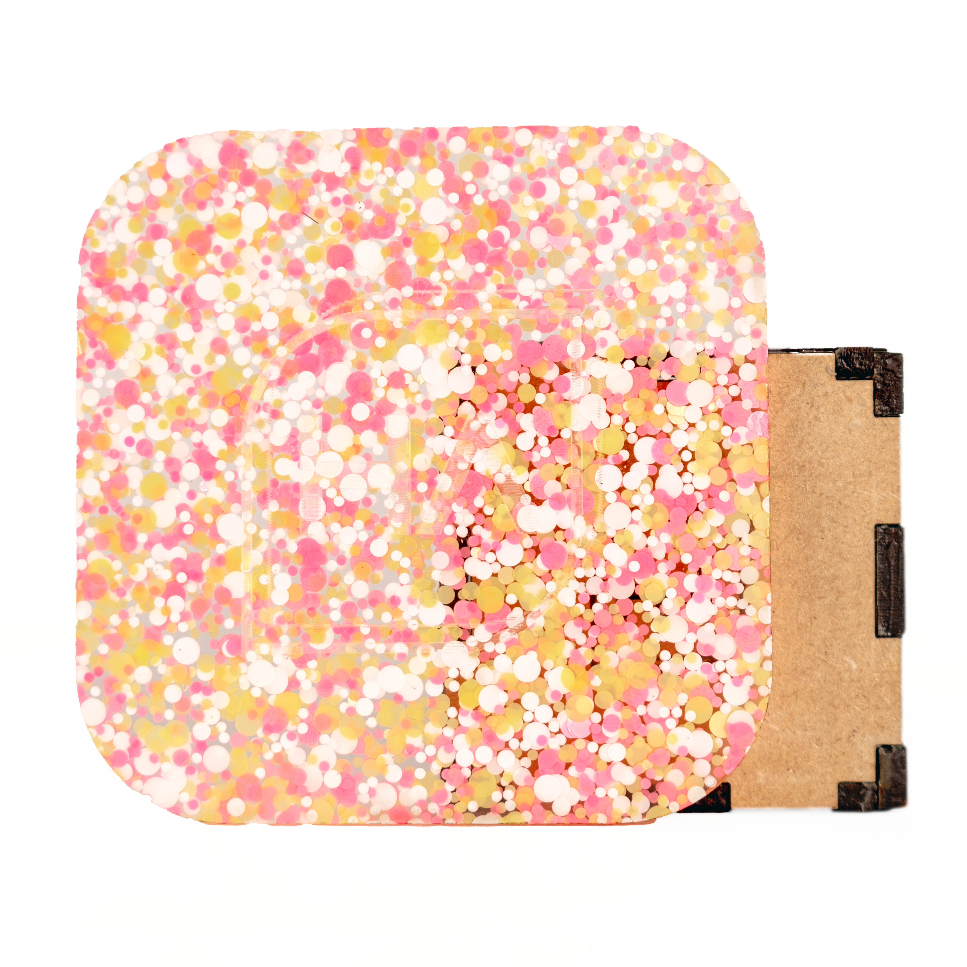 1/8" Neon Daisy Confetti Cast Acrylic Sheet