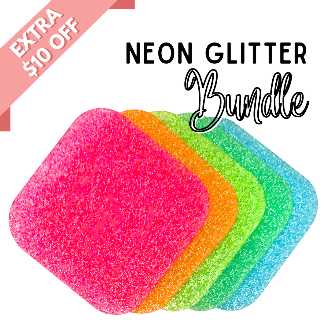 Neon Glitter Acrylic Sheet Bundle