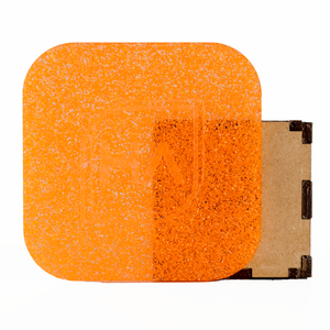 1/8" Neon Orange Glitter Cast Acrylic Sheet