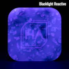 Load image into Gallery viewer, Blacklight reactive 1/8&quot; Neptune Blossom Cast Acrylic Sheet
