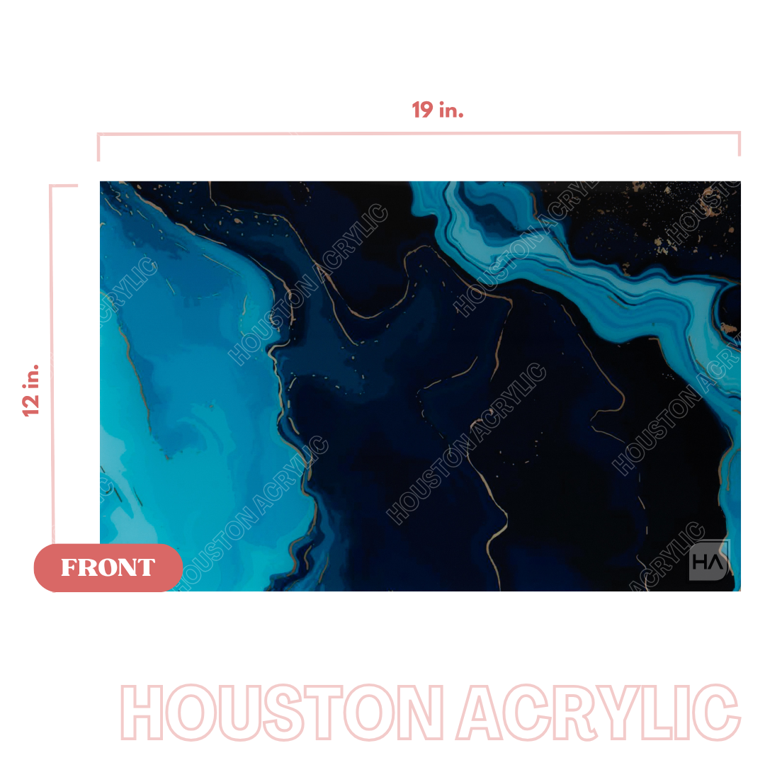 1/8" Ocean Current MakerPrint Full Size Acrylic Sheet View