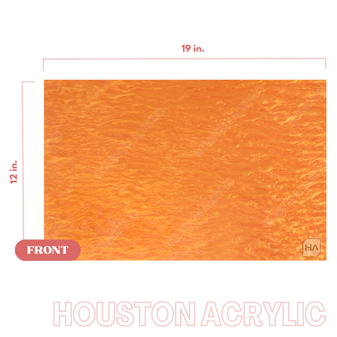 1/8" Orange Pearl Cast Acrylic Sheet