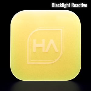 Blacklight reactive 1/8" Orange Glow in the Dark Cast Acrylic Sheet