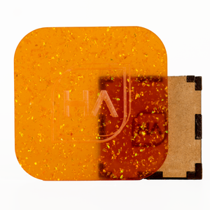 1/8" Orange Crackled Cast Acrylic Sheet