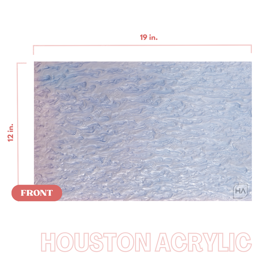 1/8" Periwinkle Pearl Cast Acrylic Sheet