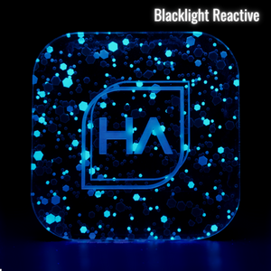 Blacklight reactive 1/8" Pastel Goth Hex Confetti Cast Acrylic Sheet