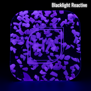 Blacklight reactive 1/8" Pastel Terrazzo Cast Acrylic Sheet
