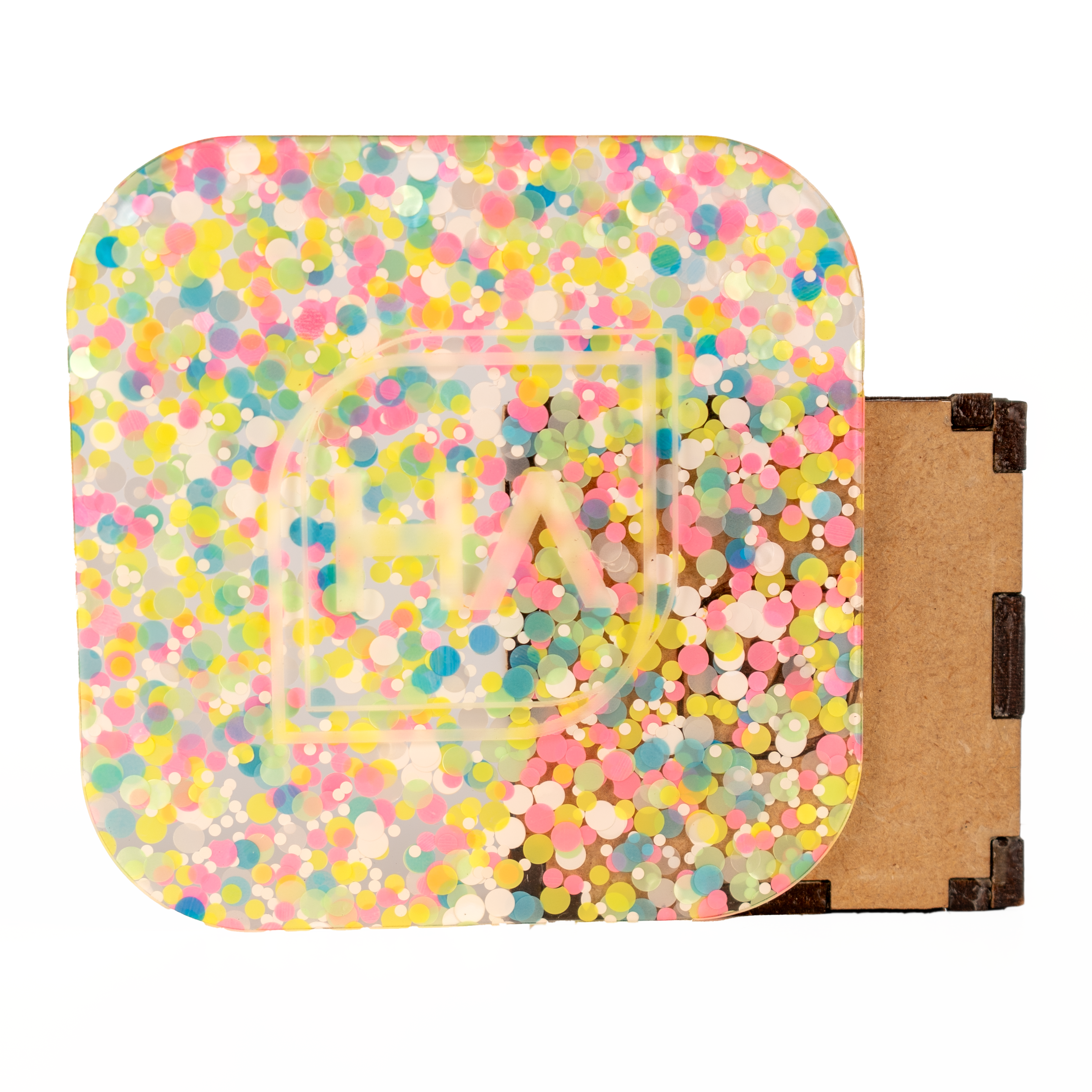 1/8" Pastel Daisy Confetti Cast Acrylic Sheet