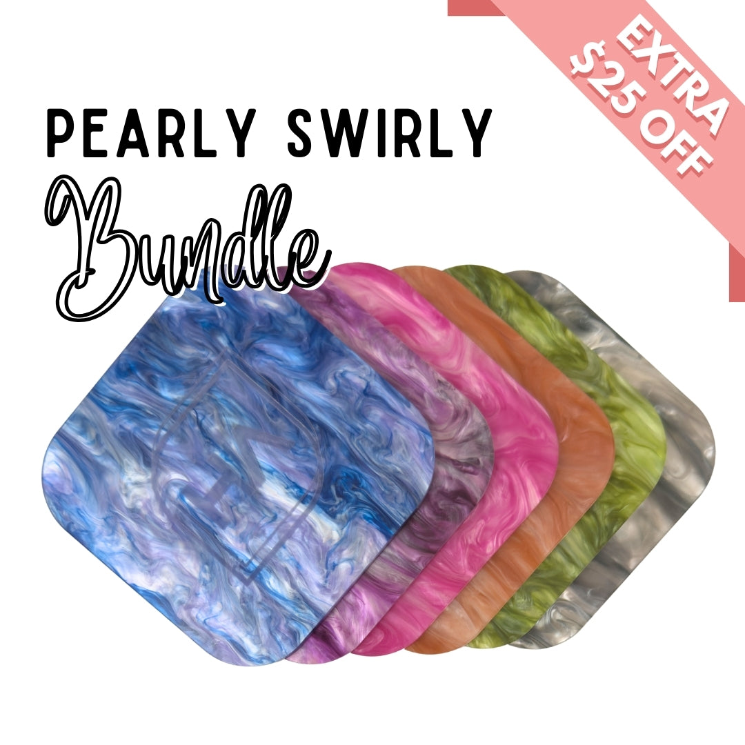 1/8” Pearly Swirly Cast Acrylic Sheet Bundle