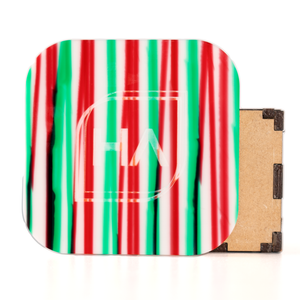 1/8" Peppermint Drizzle Christmas Red and Green Stripe Cast Acrylic Sheet
