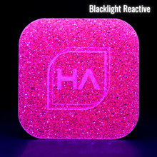 Load image into Gallery viewer, Blacklight reactive 1/8&quot; Pink Glitter Cast Acrylic Sheet
